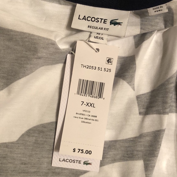 Lacoste shirt black and white - Picture 3 of 4